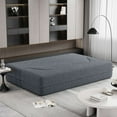 thumbnail image 3 of Aukfa 2-in-1 Convertible Couch Bed with 2 Pillows, Folding Floor Couch, 15" Full Size Bed Mattress, Memory Foam Sleeper Sofa Bed, Gray, 3 of 8