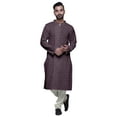 thumbnail image 4 of Atasi Designer Kurta Pajama For Men Printed Angrakha Style Casual Summer Clothing, 4 of 5