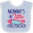 thumbnail image 3 of Inktastic Mommys Little Firecracker with Rocket and Fireworks Boys or Girls Baby Bib, 3 of 4