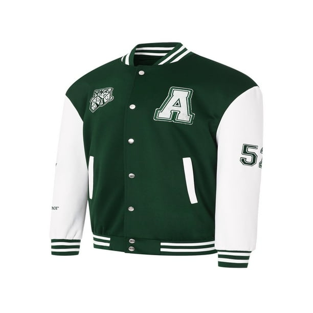 EIMELI Men's Oversized Letter Graphic Print Baseball Jacket