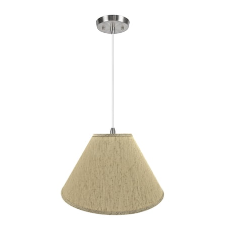 Aspen Creative 72562-11 Two-Light Hanging Pendant Ceiling Light with Transitional Hardback Empire Fabric Lamp Shade, Yellowish Brown, 20" width