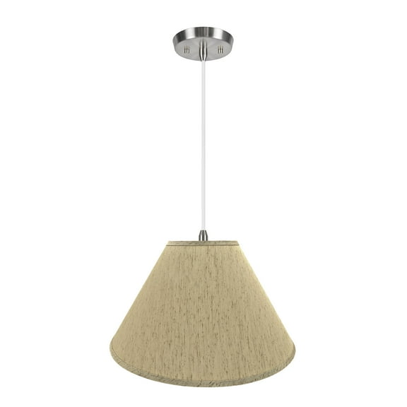 Aspen Creative 72562-11 Two-Light Hanging Pendant Ceiling Light with Transitional Hardback Empire Fabric Lamp Shade, Yellowish Brown, 20" width