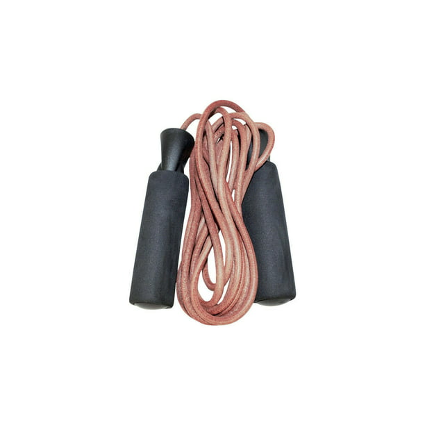 Fight Gear MMA Fitness Leather Jump Rope With Foam Handles 7.5 ft -