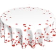thumbnail image 1 of Valentines Tablecloth Round 60 Inch Red Heart Table Cloth Waterproof Table Cloths Wrinkle Resistant Polyester Table Cover for Home/Kitchen/Dining Room/Party/Picnic, 1 of 6