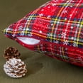 thumbnail image 3 of Lapalife 2 Pack Christmas Plaid Pillow Cover, Snowflake Scottish Tartan Checks Cushion Cover Decorative Throw Pillow Case, 18''x 18'', 3 of 5