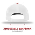 thumbnail image 4 of Gorra de béisbol Richardson 112 Trucker Snapback Tri Royal/Blanco/Rojo, 4 of 7
