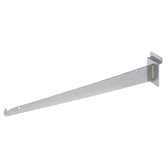 Slatwall Shelf Bracket, 16" Chrome
