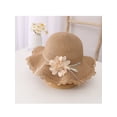 thumbnail image 7 of Genuiskids Toddler Baby Girls Wide Brim Straw Sun Hat with Shoulder Bag Set Cute Lace Bowknot Flower Beach Cap, 7 of 7