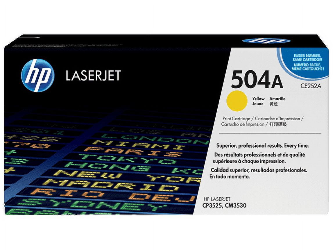 HP 504A, Yellow Original Toner Cartridge (CE252A)