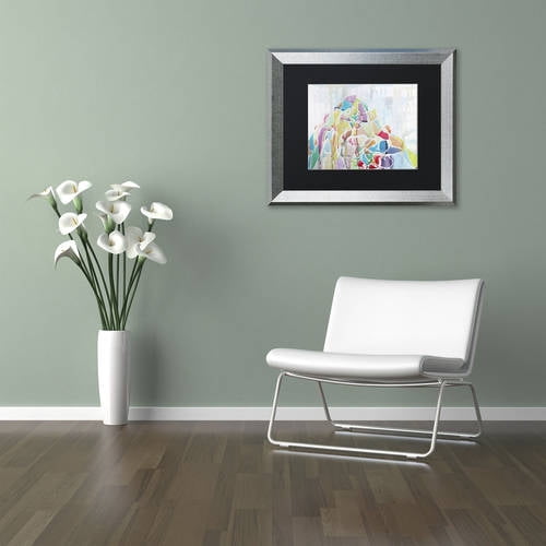 Trademark Fine Art "Mount Blackburn" Canvas Art by Lauren Moss Black Matte, Silver Frame