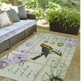 thumbnail image 3 of Simply Daisy 3' x 5' Lilac Singing Bird Spring Chenille Indoor/Outdoor Rug, 3 of 4