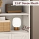 thumbnail image 4 of Estilo rural-style industrial grande estante - 6 niveles freestanding de madera estante de libros con doors y abiertos estantes, perfect para sala de estar, dormitorio, o oficina, blanca, 4 of 7