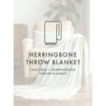 thumbnail image 3 of Comfort Canopy - Eucalyptus Herringbone Throw Blanket with Fringed Edges, 3 of 6