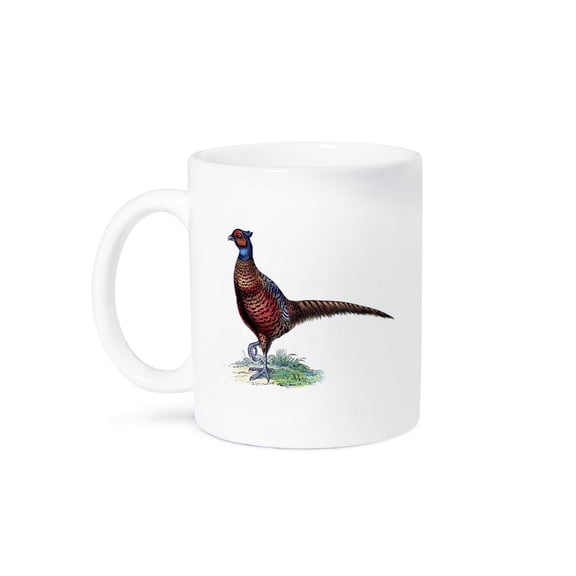 3dRose, Colorful Vintage Drawing Of A Red Pheasant, 15oz Mug