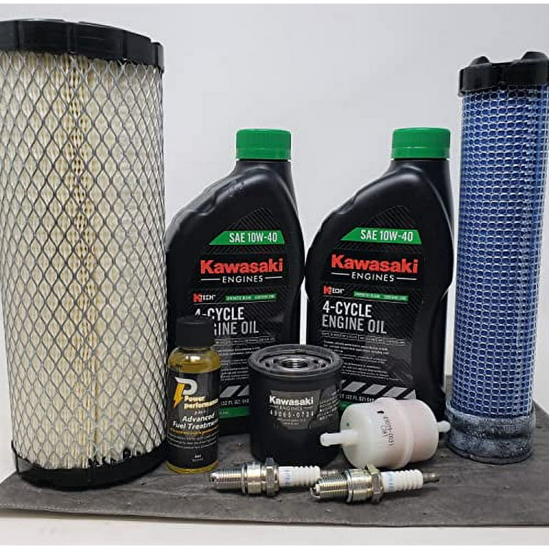 Complete Tune-Up Kit For Kawasaki FX651V, FX691V, FX730V Engines – Includes Oil, Filters & Spark Plugs (Replaces 99969-6527)