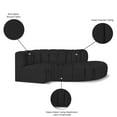 thumbnail image 2 of Meridian Furniture Arc Black Boucle Fabric Modular Sectional, 2 of 7