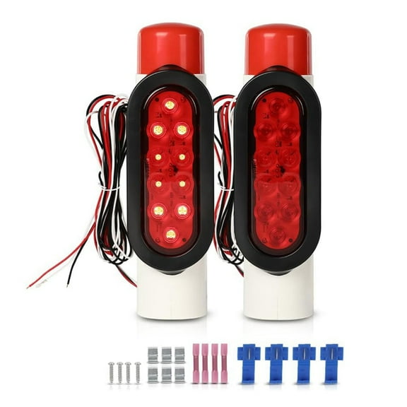 LED Boat Trailer Guide-on Post Pipe Guide Lights Fit for Standard 2 Inch PVC Sealed Submersible Turn Signal