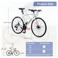 thumbnail image 7 of 24-Speed Hybrid Bike with Disc Brakes 700C Road Bike for Men & Women (White), 7 of 7
