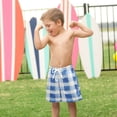 thumbnail image 4 of FORMRS Boys Swim Trunks Quick Dry Mesh Liner Boardshorts Sizes XS-XL, Blue Plain, 4 of 7