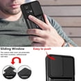 thumbnail image 4 of Phone Case for Motorola Edge 30 Fusion 5G,Military Grade Shockproof Heavy Duty Protective Slide Camera Lens Cover Finger Ring Kickstand Case for Edge 30 Fusion 5G/S30 Plus 5G 6.55'' SJ-Red, 4 of 8