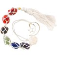 thumbnail image 1 of Adorno colgante de Luna de piedras crudas de 7 Chakra, adorno de borla de cristales curativos de Reiki de piedras preciosas naturales grandes, decoración de piedras de Chakra, 1 of 5