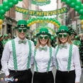 thumbnail image 5 of PMU 4 Pcs Irish-Themed Costume Accessory Bundle, St. Patrick’s Day Green Top Hat with Black Belt, Beer Mug Glasses Frames, Shamrock Bow Tie & Green Suspenders, 5 of 6
