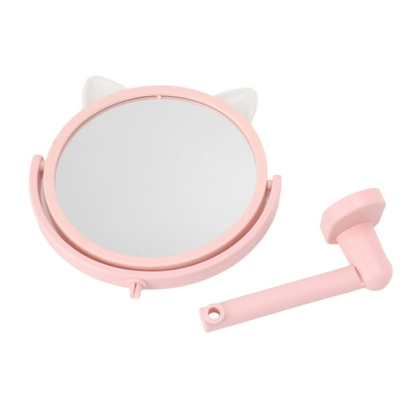 Espejo de maquillaje, espejo de maquillaje de 16,5 cm de diámetro, espejo de montaje en pared, espejo de baño, diseño aerodinámico Jadeshay A