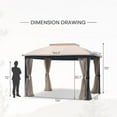thumbnail image 7 of Saint Birch 10' x 12' Modern Metal Double Roof Vented Gazebo in Sand Beige, 7 of 7