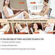 Neck & Back Massager with Heat — 3D Deep-Kneading Shiatsu Pillow, Gray— Gift for Mom & Dad