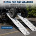 thumbnail image 6 of Kojooin Aluminum Loading Ramps 2 Pack, 6000 Lb Heavy Duty Truck and ATV Ramps with Hook End and Anti Slip Surface, 6 of 7