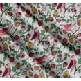 thumbnail image 3 of Soimoi White Cotton Voile Fabric Artistic Bird & Floral Printed Fabric 1 Yard 56 Inch Wide, 3 of 7