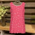 thumbnail image 5 of TKLPEHG Sleeveless Tops for Women Crew Neck Tunic Tank Tops Fashion Print Tshirt Dressy Casual Blouses Loose Fitted Summer Womens Clothes (Hot Pink,L), 5 of 5