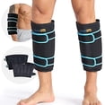 thumbnail image 2 of SuzziPad Compresse Froide à 360° pour Mollet, Tibia, Bras et Coude – Pellicule Glacée avec Conception à Double Couverture, Sangles Velcro Ajustables, Compresse Froide Étanche et Réutilisable pour la Récupération après l'Entraînement (2 Paquets), Noir, 2 of 4