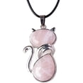 thumbnail image 1 of SharkTRUE Unique Natural Crystal Cat-Shaped Pendant: Playful Sophistication, Authentic Craftsmanship, 1 of 8