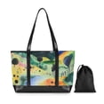 thumbnail image 7 of FORMRS Canvas Laptop Tote Bag for Women with 15.6" Computer Compartments Shoulder Handbag, Art Field, 7 of 7
