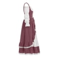 thumbnail image 6 of Renaissance Costume Women Halloween Medieval Pirate Dress Party and Casual Daily Pink XL, 6 of 6