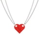 thumbnail image 1 of Collar con colgante en forma de corazón de ladrillo colorido para parejas, llavero de amistad, conjunto de joyas de rompecabezas hecho con elementos de San Valentín, 1 of 4