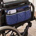 thumbnail image 3 of Wheelchair Side Armrest Organizer Pouch, Waterproof Beach Chair Hanging Storage Bag with 4 Pockets, Portable Camping Seat Accessory for Snacks, Phone and Magazines, 3 of 3