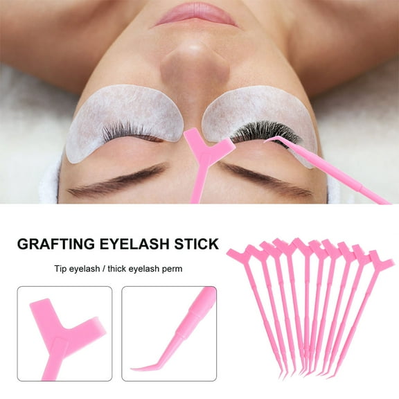 NICEXMAS 12pcs Lash Assistant Tool Eyelash Makeup Tool for Perming Natural Lashes in Pink