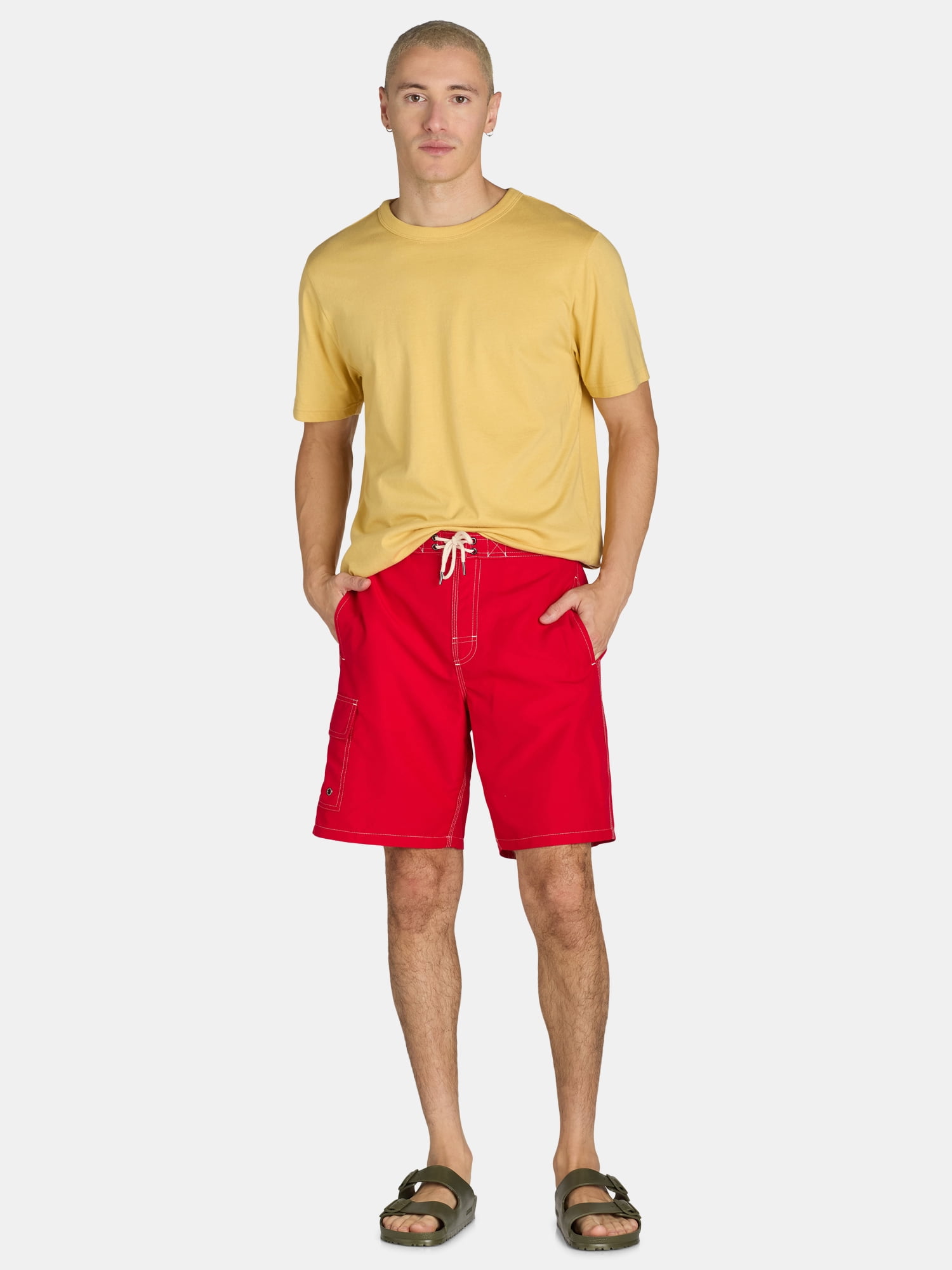George Men's & Big Men's Cargo E-Board Shorts, 9" Inseam, Size S-3XL