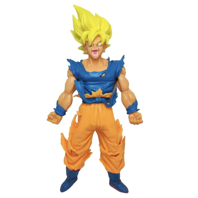 Figura Goku Super Sayayin Yellow Juguete Dragon Ball Saiyajin Guerrero Pelo Amarillo 18cm