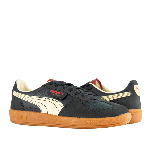 PU & MA Palermo Players Lane Men's Sneakers 398525-01 PU & MA Black-Intense Red