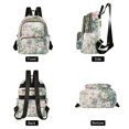 thumbnail image 2 of JIALIOU Mini Backpack Purse for Women Quilted Casual Daypack Small Travel Shoulder Bag, Pink Roses Climbing on Wall, 2 of 7