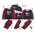 thumbnail image 1 of T-Shirt à Manches Longues Imprimé de Bande Dessinée Santa Claus Elk + Ensemble Pantalon Décontracté, 1 of 8