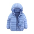 thumbnail image 2 of Esaierr Kids Toddler Puffer Down Jacket for Boys Girls，2-12Y Solid Color Lightweight Down Snowsuit Coat Teen Hooded Zipper Down Outwear, 2 of 6