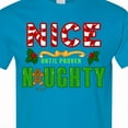 thumbnail image 4 of Inktastic Nice Until Proven Naughty with Holly and Gingerbread Man T-Shirt, 4 of 5