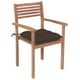 thumbnail image 2 of Sillas de patio VidaXL de madera maciza de teca con cojines de color topo, 2, 2 of 9