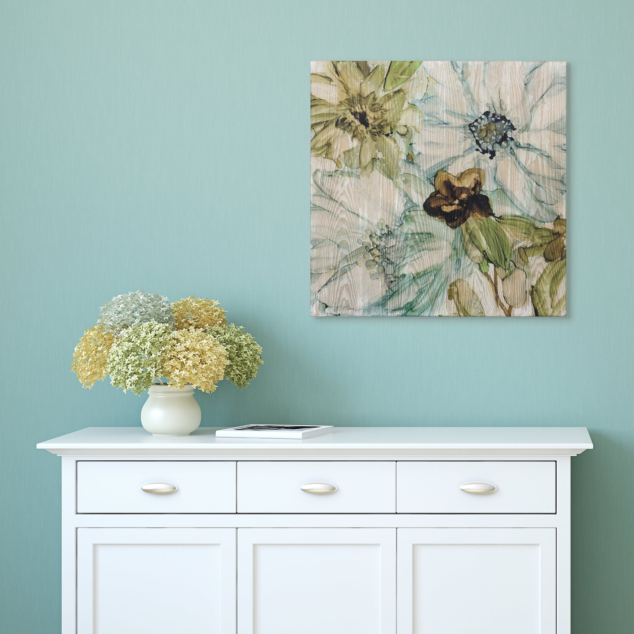 Empire Art Direct Seaglass Garden I Fine Giclee Printed Directly on Hand Finished Ash Wood Wall Art, 24" x 24", Ready to Hang