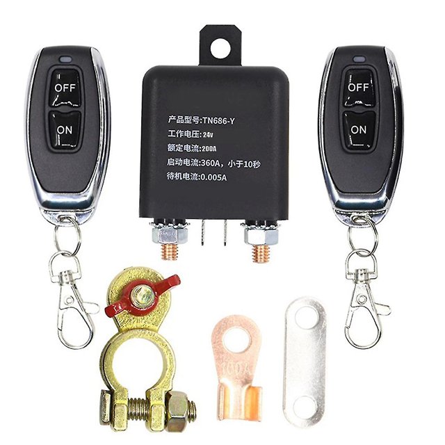 24v 200a Universal Batería Interruptor Relé Integrado Control Remoto Inalámbrico Desconexión Corte Isola