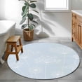 thumbnail image 4 of Blue Dandelion Round Rug 3.3ft Washable Circle Entryway Rugs Non Slip Spring Modern Minimalist Country Flower Area Rug Indoor Floor Carpet for Bedroom Kitchen Living Room Home Office Dining Room, 4 of 8